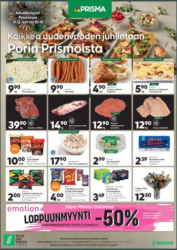 Prisma tarjoukset  - 29.12.2025 - 04.01.2026.