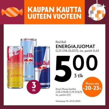 K-market tarjoukset  - 15.12.2025 - 31.12.2025.