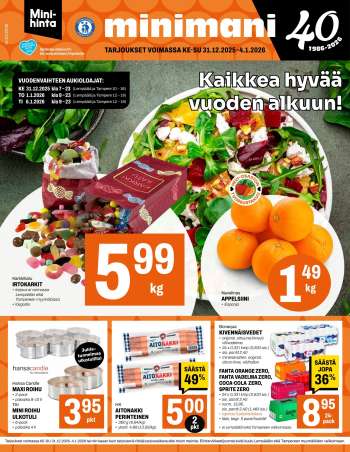 Minimani tarjoukset  - 31.12.2025 - 04.01.2026.