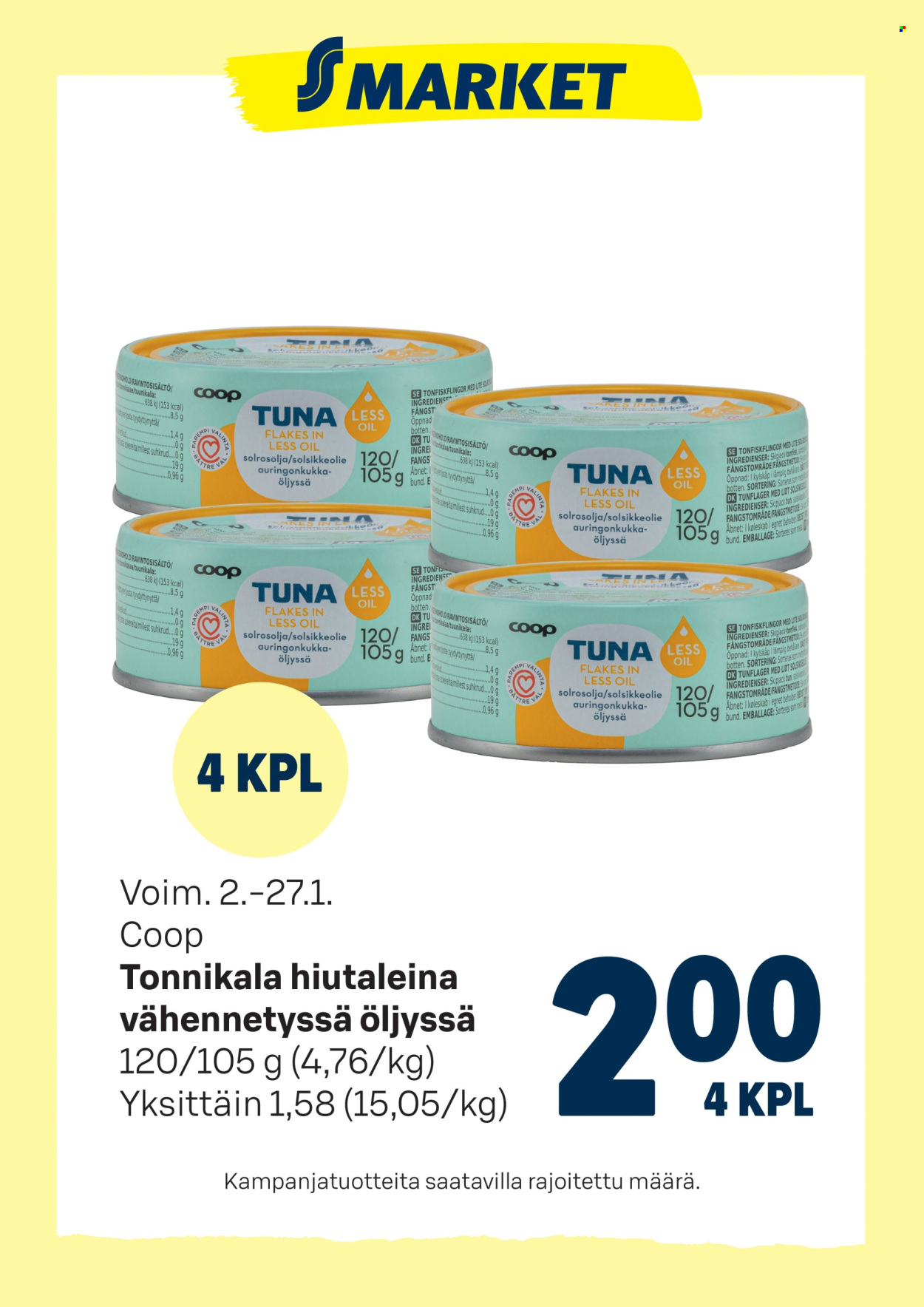 S-market tarjoukset - 02.01.2026 - 27.01.2026. Sivu 1