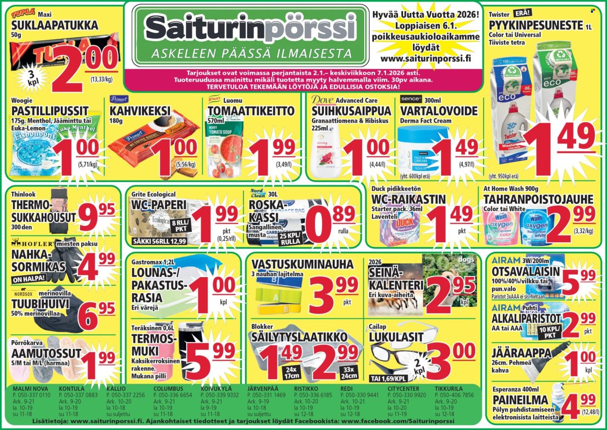 Saiturinpörssi tarjoukset - 02.01.2026 - 07.01.2026. Sivu 1