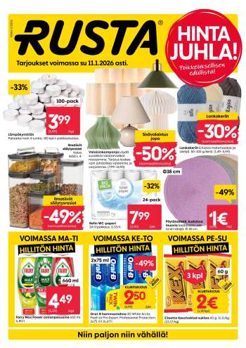 Rusta tarjoukset  - 05.01.2026 - 11.01.2026.