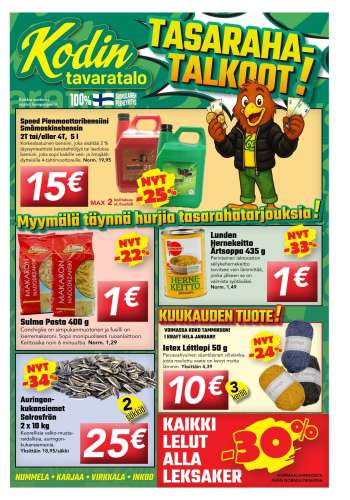 Kodintavaratalo tarjoukset  - 05.01.2026 - 18.01.2026.