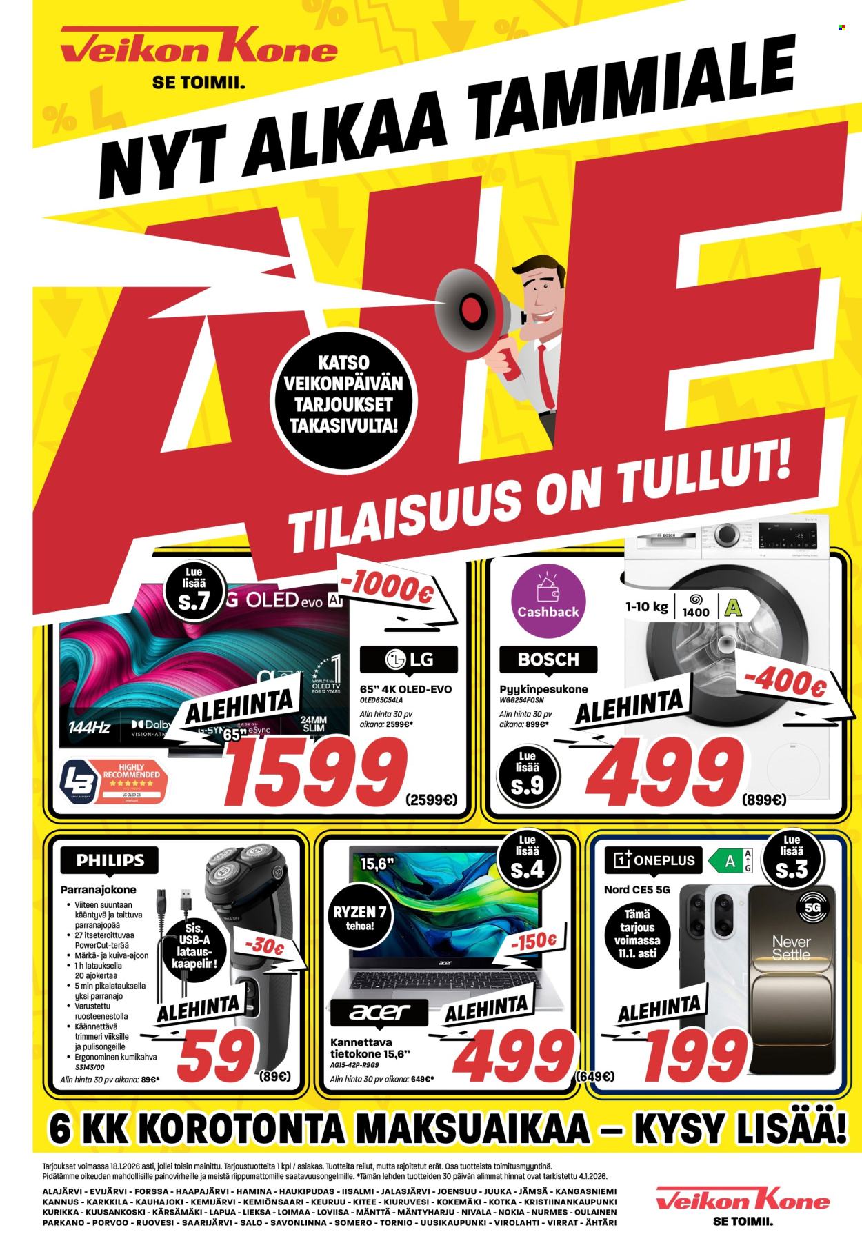 Veikon Kone tarjoukset - 05.01.2026 - 18.01.2026. Sivu 1