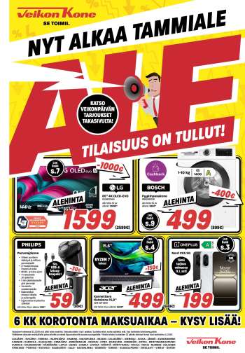Veikon Kone tarjoukset  - 05.01.2026 - 18.01.2026.