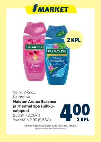 S-market tarjoukset  - 07.01.2026 - 27.01.2026.