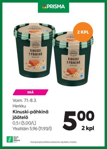 Prisma tarjoukset  - 07.01.2026 - 08.03.2026.