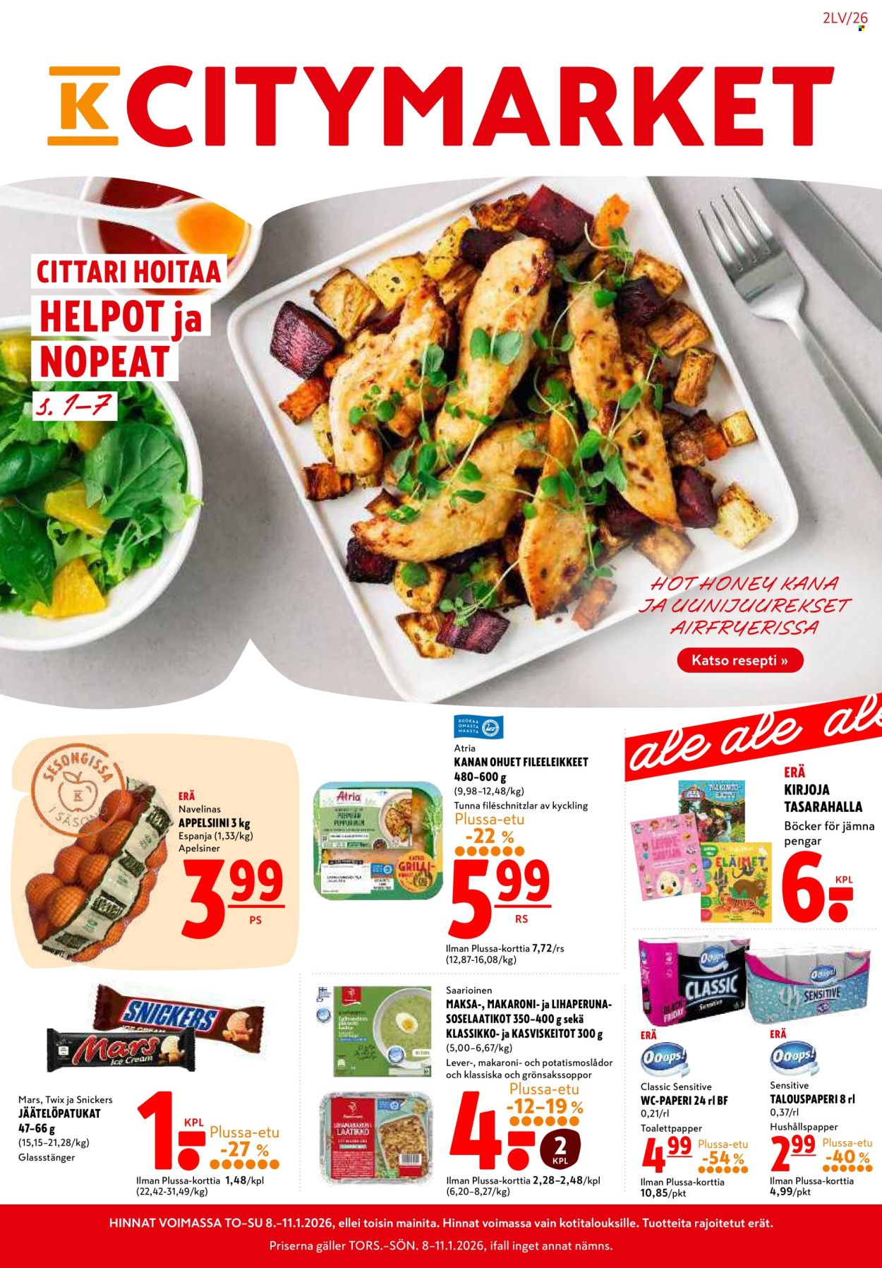 K-citymarket tarjoukset - 08.01.2026 - 11.01.2026. Sivu 1