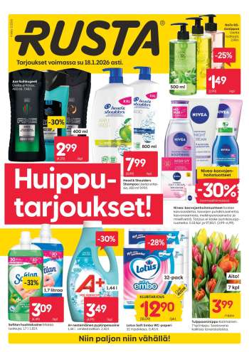 Rusta tarjoukset  - 12.01.2026 - 18.01.2026.