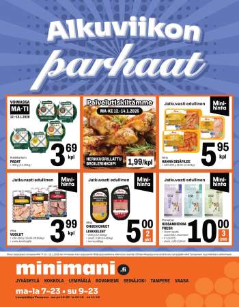 Minimani tarjoukset  - 12.01.2026 - 13.01.2026.