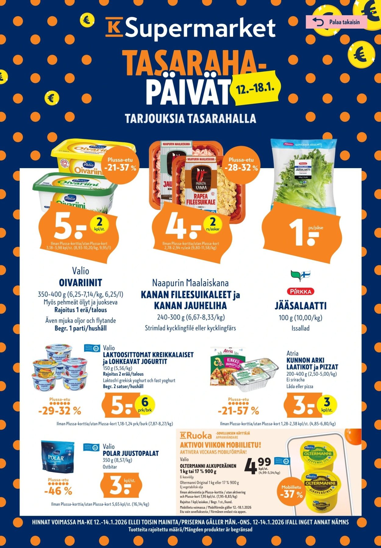 K-Supermarket tarjoukset - 12.01.2026 - 14.01.2026. Sivu 1