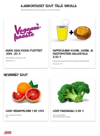 Alepa tarjoukset  - 14.01.2026 - 20.01.2026.