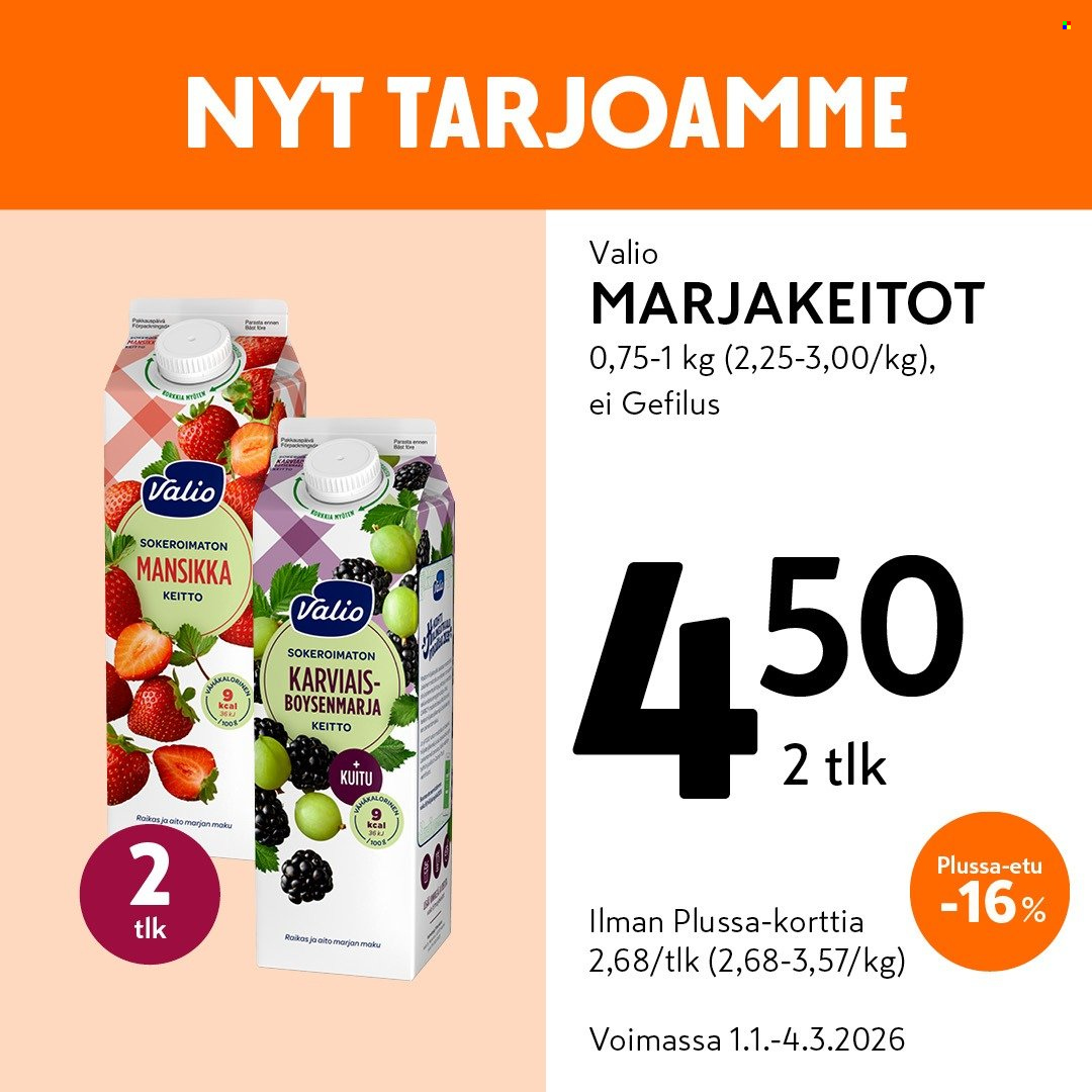 K-market tarjoukset - 01.01.2026 - 04.03.2026. Sivu 1