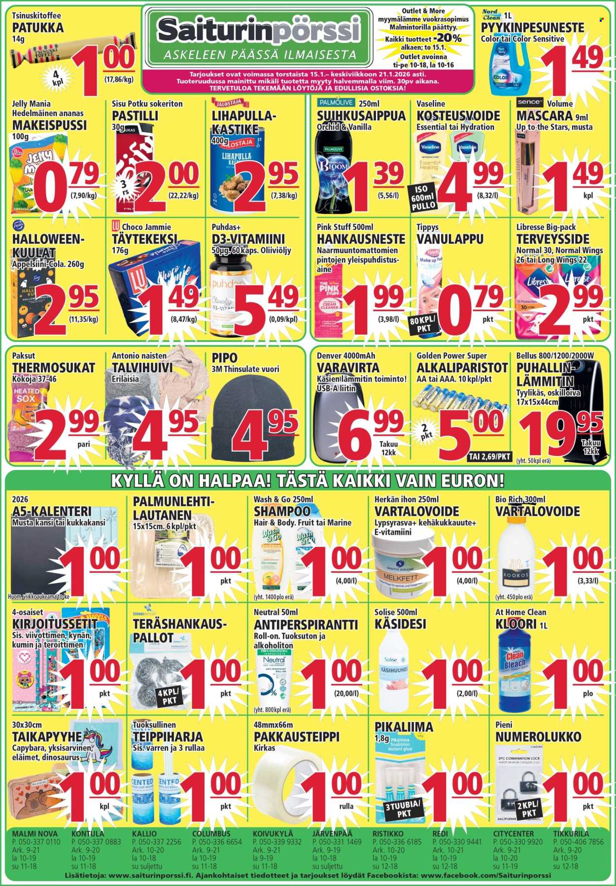 Saiturinpörssi tarjoukset - 15.01.2026 - 21.01.2026. Sivu 1