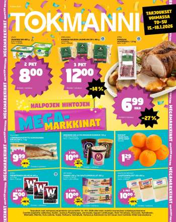 Tokmanni tarjoukset  - 15.01.2026 - 18.01.2026.