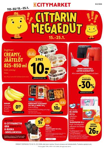 K-citymarket tarjoukset  - 15.01.2026 - 25.01.2026.