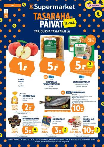 K-Supermarket tarjoukset  - 15.01.2026 - 18.01.2026.