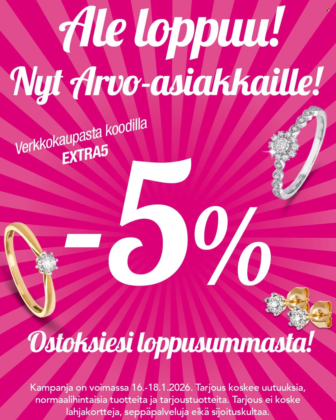 Kultajousi tarjoukset - 16.01.2026 - 18.01.2026. Sivu 1