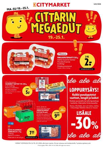 K-citymarket tarjoukset  - 19.01.2026 - 25.01.2026.