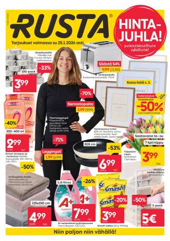 Rusta tarjoukset  - 19.01.2026 - 25.01.2026.