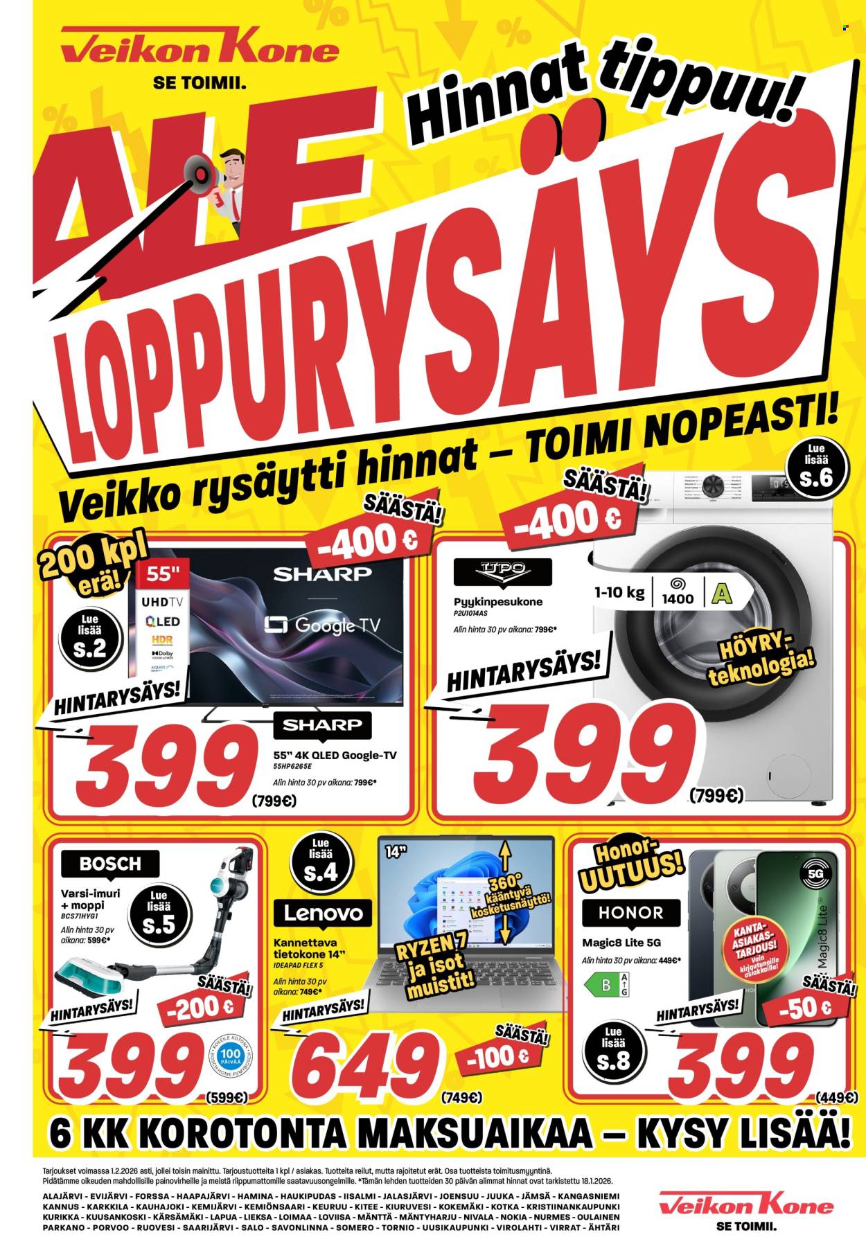 Veikon Kone tarjoukset - 19.01.2026 - 01.02.2026. Sivu 1