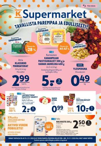 K-Supermarket tarjoukset  - 19.01.2026 - 21.01.2026.