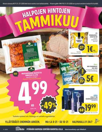 HalpaHalli tarjoukset  - 21.01.2026 - 27.01.2026.