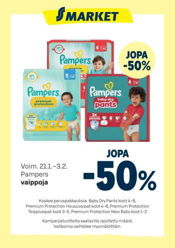 S-market tarjoukset  - 21.01.2026 - 03.02.2026.