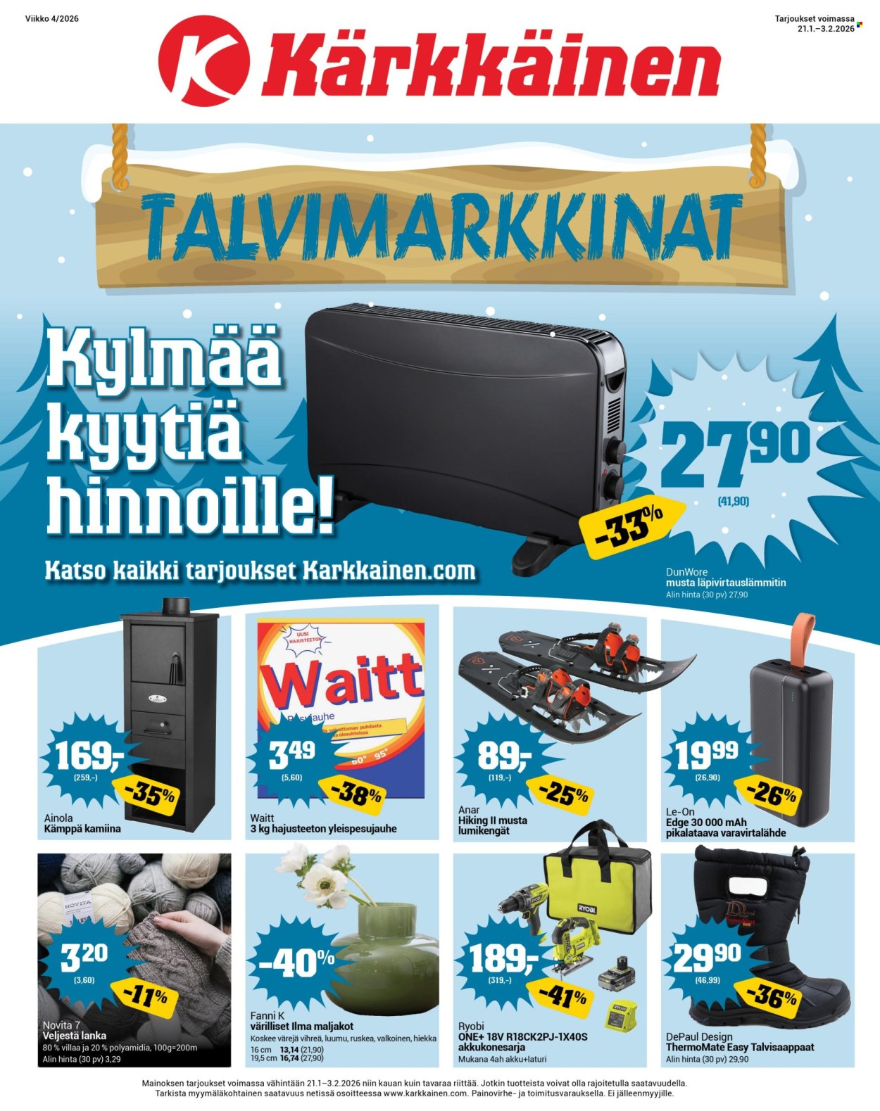 Kärkkäinen tarjoukset - 21.01.2026 - 03.02.2026. Sivu 1