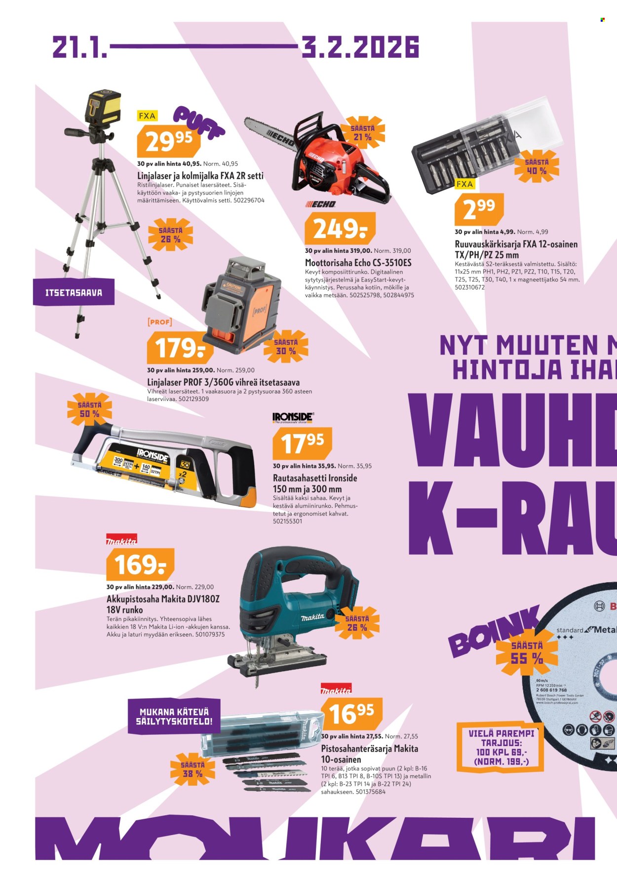 K-Rauta tarjoukset - 21.01.2026 - 03.02.2026. Sivu 4