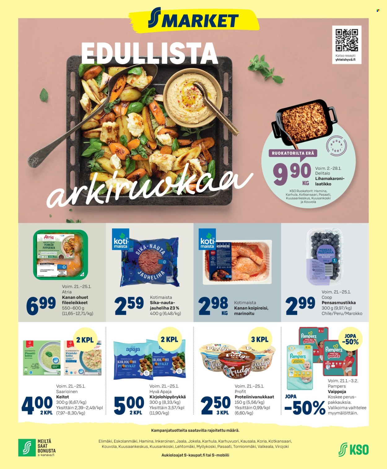 S-market tarjoukset - 21.01.2026 - 25.01.2026. Sivu 1