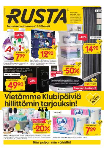 Rusta tarjoukset  - 26.01.2026 - 01.02.2026.