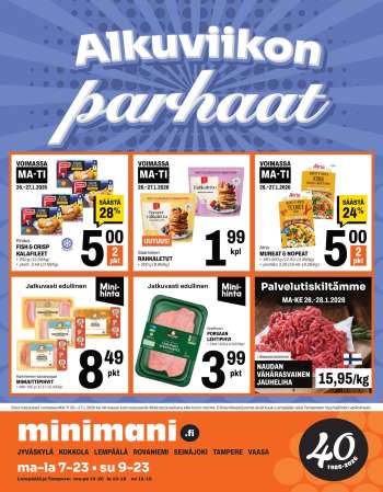 Minimani tarjoukset  - 26.01.2026 - 27.01.2026.