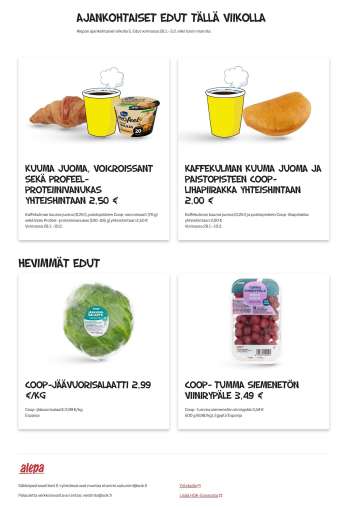 Alepa tarjoukset  - 28.01.2026 - 03.02.2026.