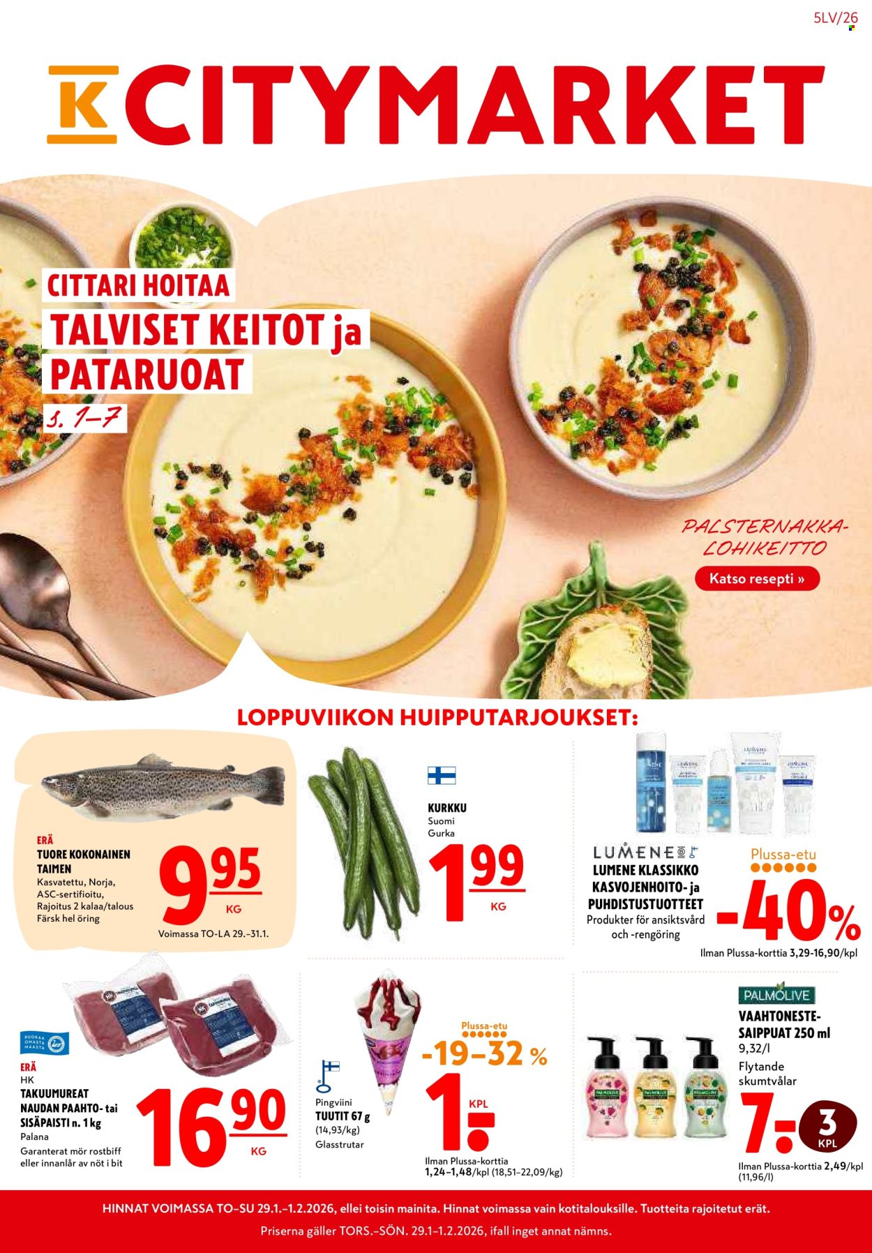 K-citymarket tarjoukset - 29.01.2026 - 01.02.2026. Sivu 1