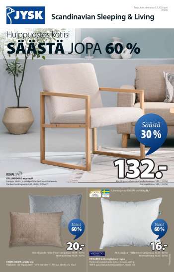 JYSK tarjoukset  - 29.01.2026 - 05.03.2026.