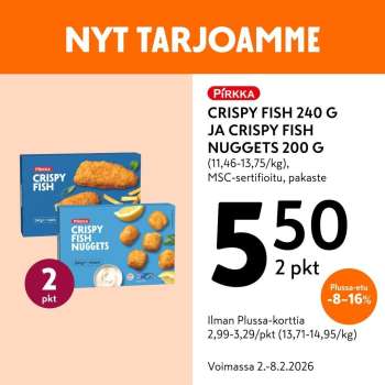 K-market tarjoukset  - 02.02.2026 - 08.02.2026.