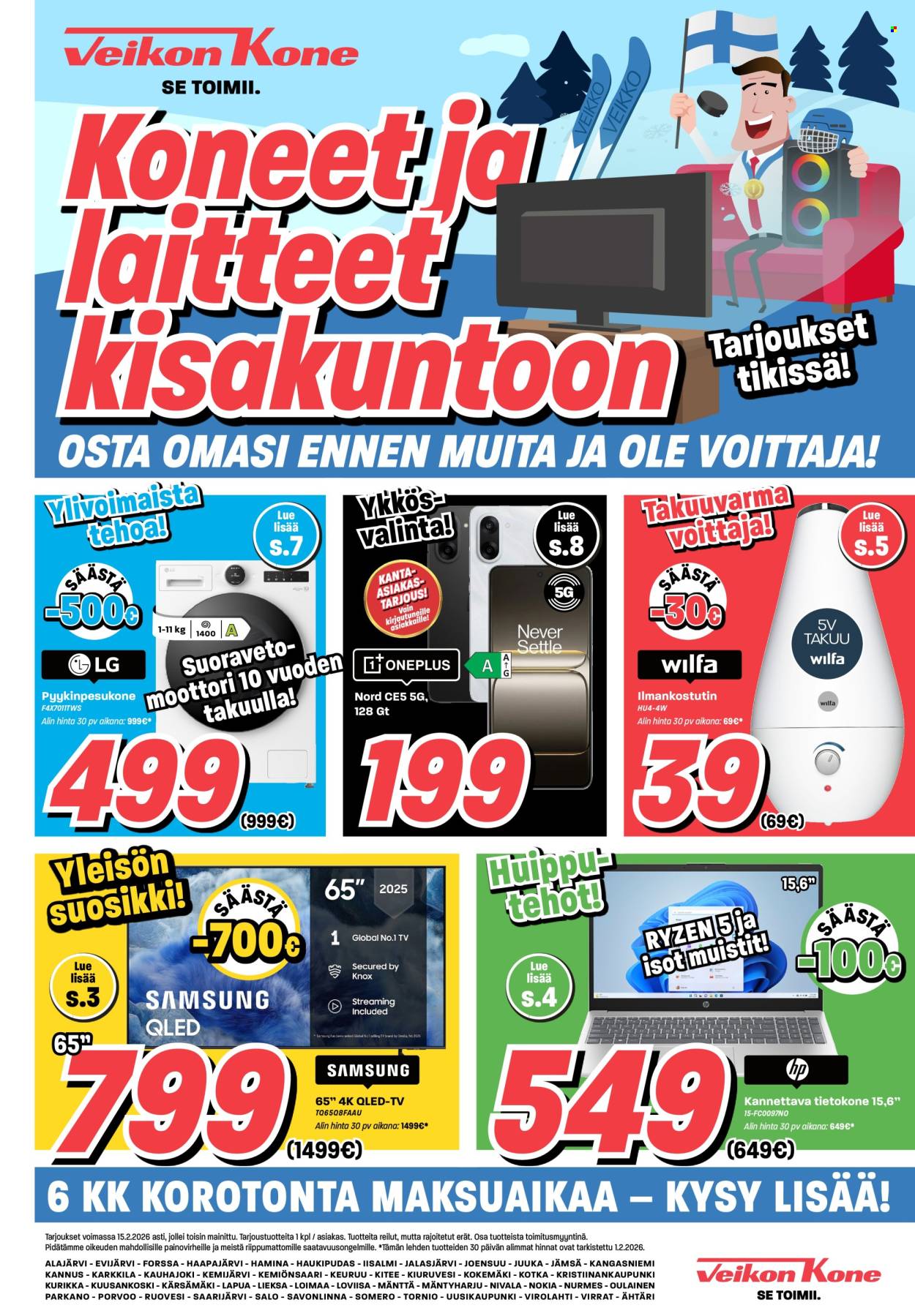 Veikon Kone tarjoukset - 03.02.2026 - 15.02.2026. Sivu 1