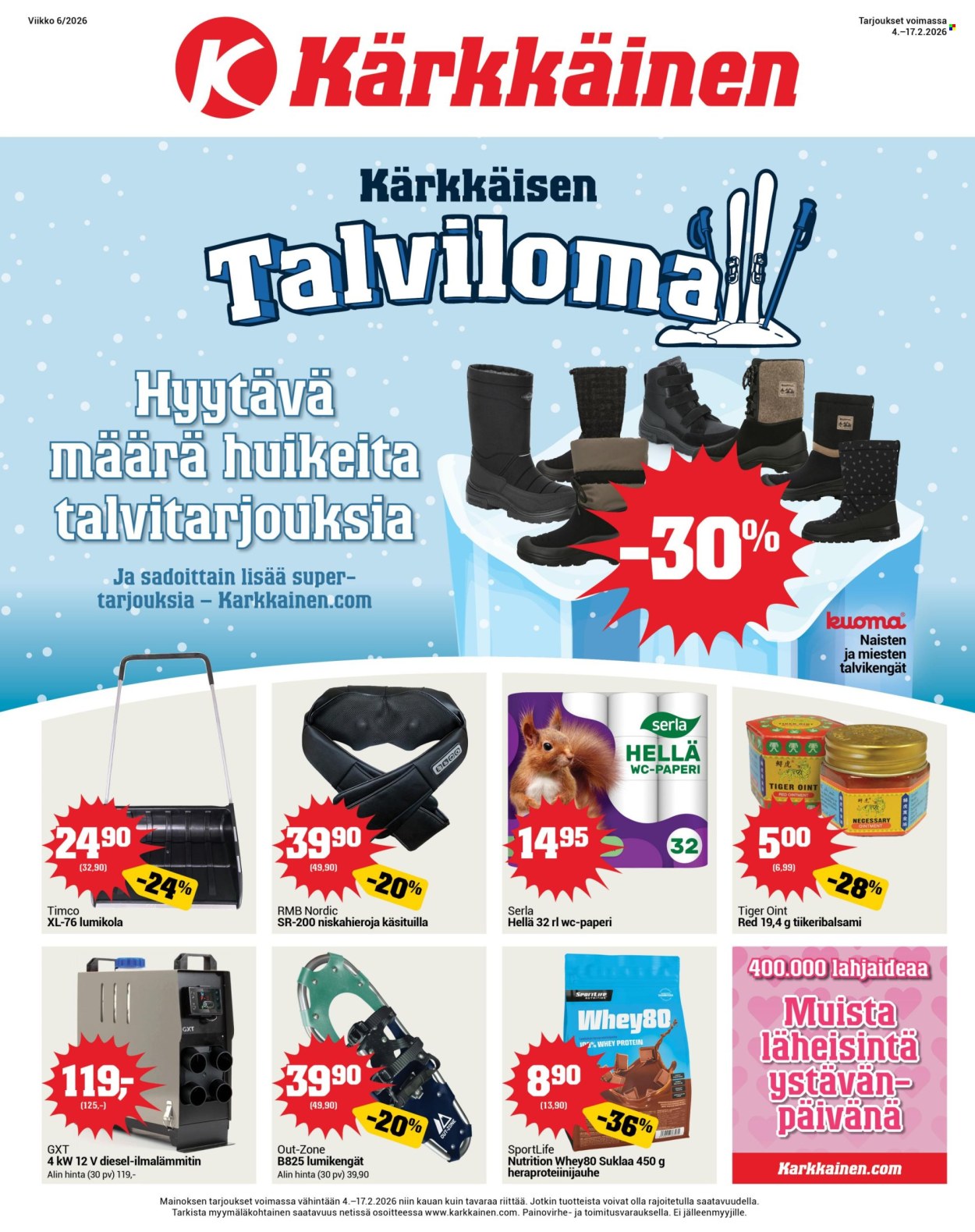 Kärkkäinen tarjoukset - 04.02.2026 - 17.02.2026. Sivu 1