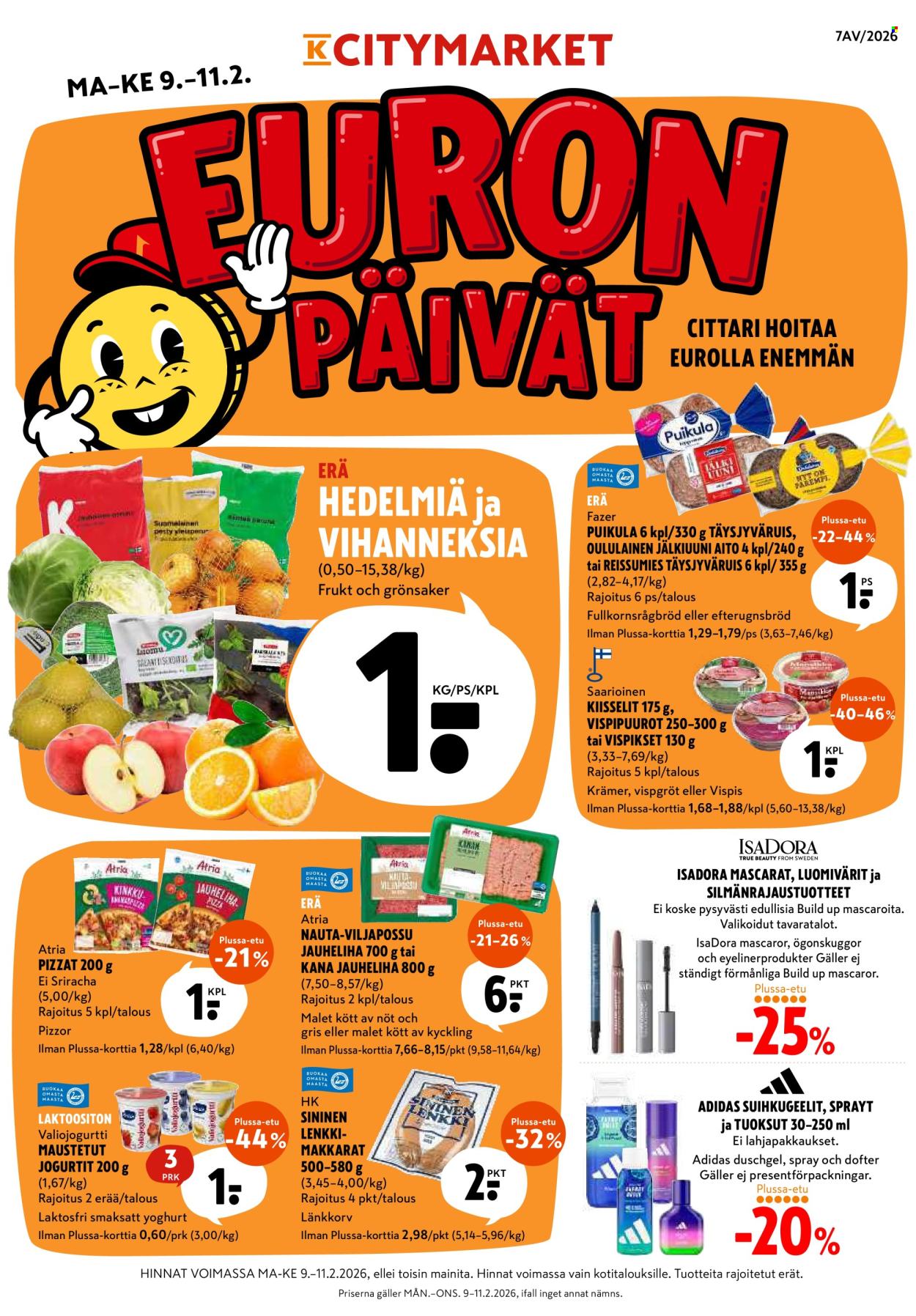K-citymarket tarjoukset - 09.02.2026 - 11.02.2026. Sivu 1