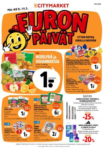 K-citymarket tarjoukset  - 09.02.2026 - 11.02.2026.