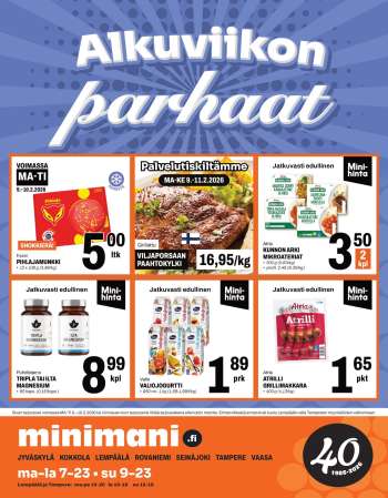 Minimani tarjoukset  - 09.02.2026 - 10.02.2026.
