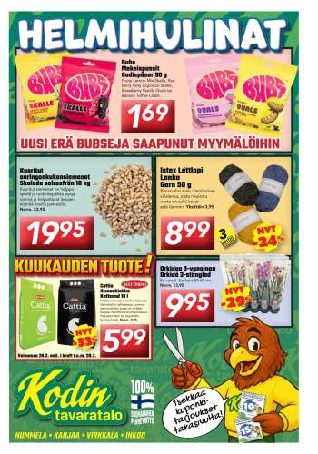 Kodintavaratalo tarjoukset  - 09.02.2026 - 22.02.2026.