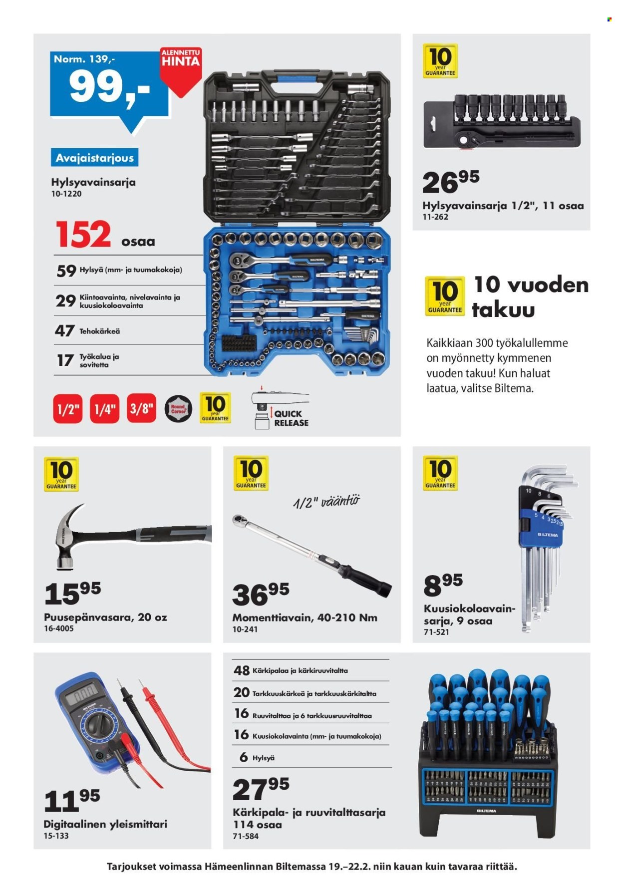 Biltema tarjoukset - 19.02.2026 - 22.02.2026. Sivu 10