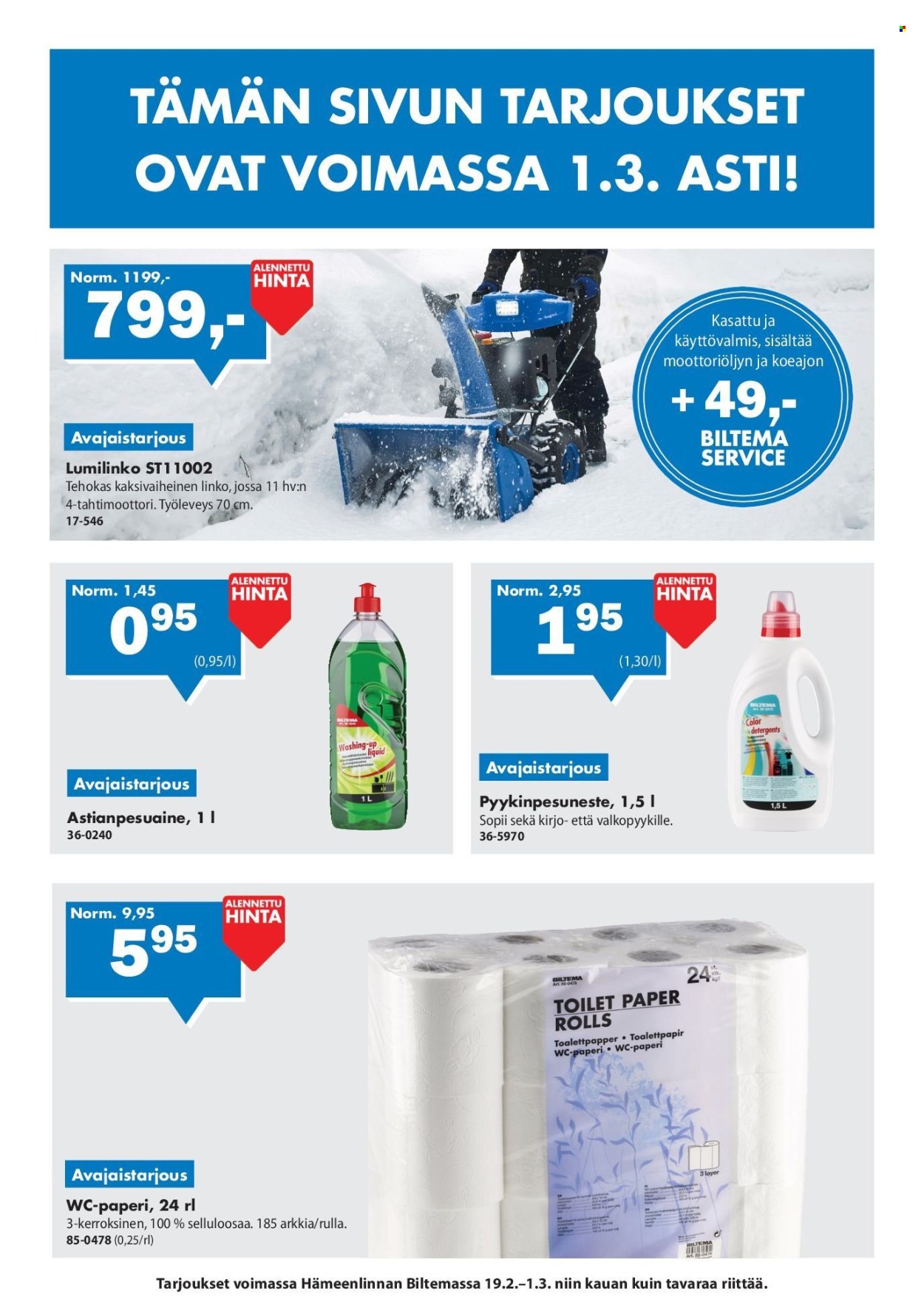 Biltema tarjoukset - 19.02.2026 - 22.02.2026. Sivu 14