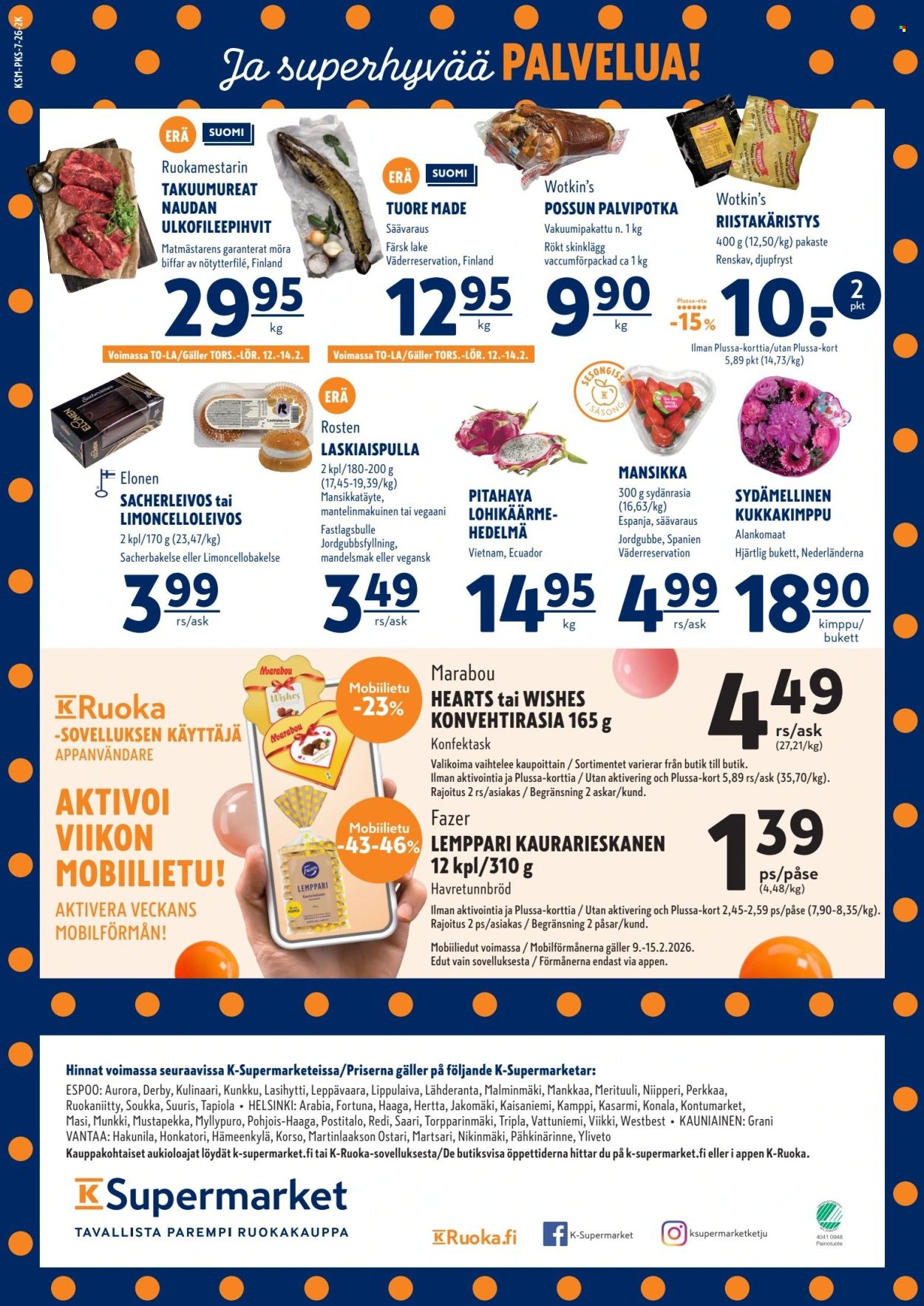 K-Supermarket tarjoukset - 12.02.2026 - 15.02.2026. Sivu 4