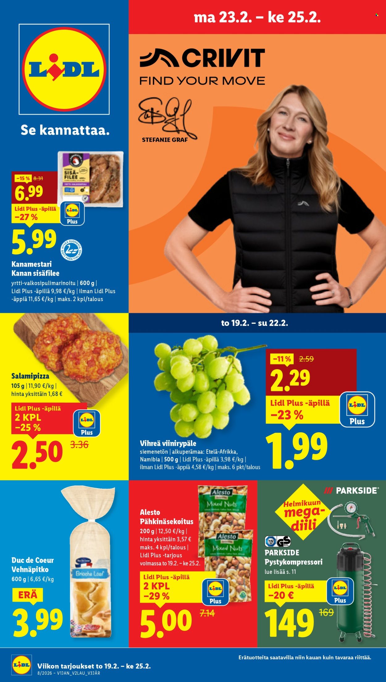 Lidl tarjoukset - 19.02.2026 - 25.02.2026. Sivu 1