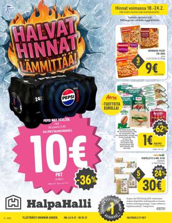 HalpaHalli tarjoukset  - 18.02.2026 - 24.02.2026.