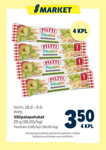 S-market tarjoukset  - 18.02.2026 - 03.03.2026.