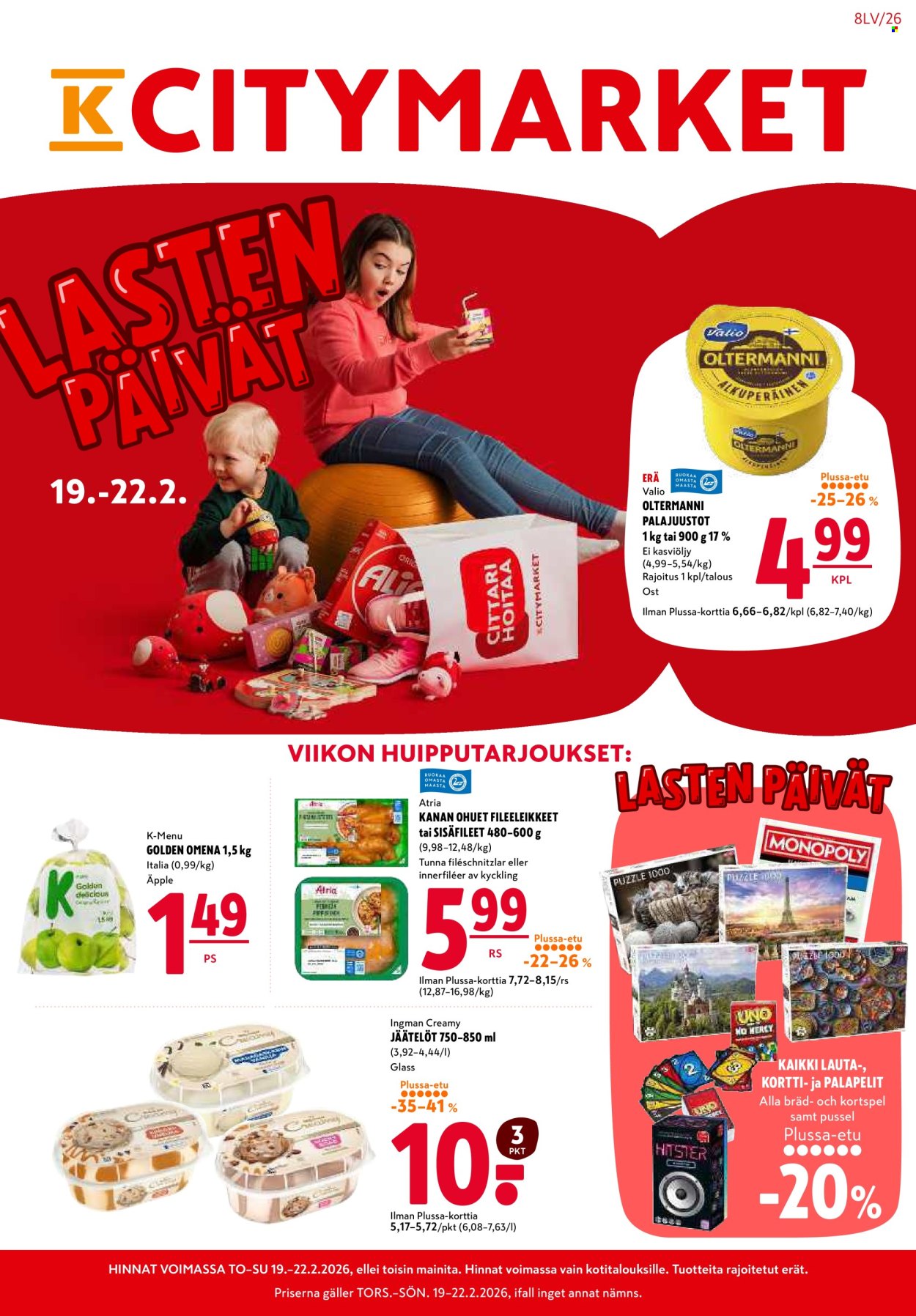 K-citymarket tarjoukset - 19.02.2026 - 22.02.2026. Sivu 1